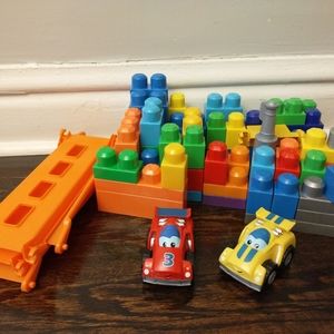Mega Bloks children's car racing set